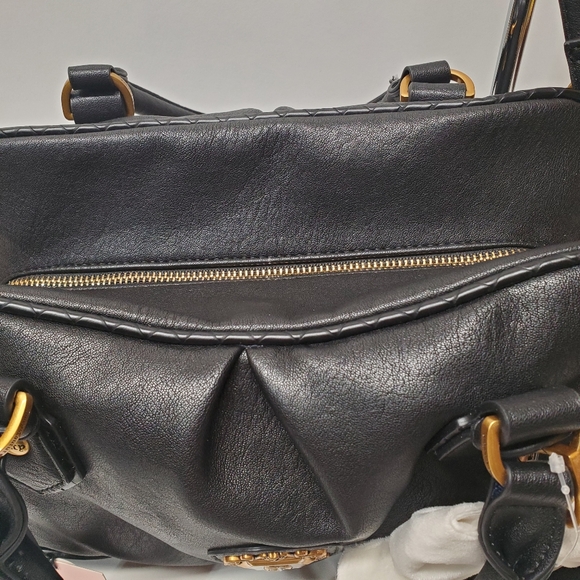 Juicy Couture Liquorice Romance Satchel Handbag with White Bow And Heart Charm - Picture 6 of 8